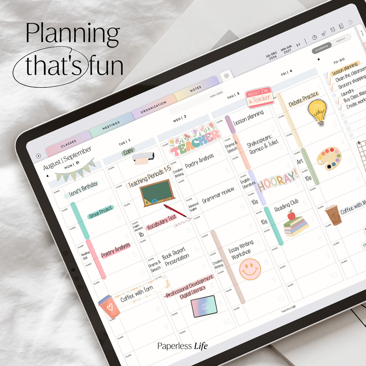 Digital Teacher Planner 2026 2027